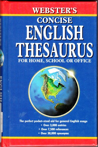 Beispielbild fr Webster's Concise English Thesaurus zum Verkauf von Wonder Book