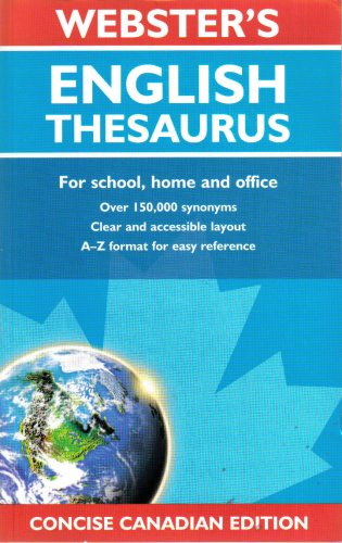 Stock image for Webster's English Thesaurus, Concise Canadian Edition for sale by -OnTimeBooks-