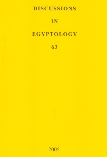 Stock image for Discussions in Egyptology 63 2005 for sale by Revaluation Books