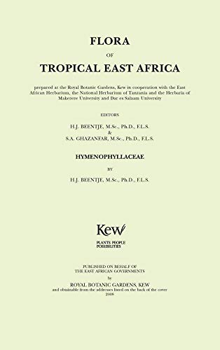 Flora of Tropical East Africa: Hymenophyllaceae (9781842463734) by Beentje, Henk