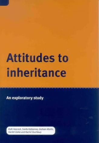 Attitudes to Inheritance: An Exploratory Study (9781842631157) by Ruth Hancock