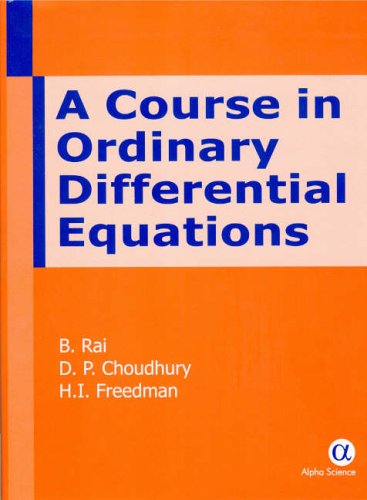 Stock image for A Course in Ordinary Differential Equations for sale by Mispah books