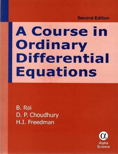 9781842657720: A Course in Ordinary Differential Equations