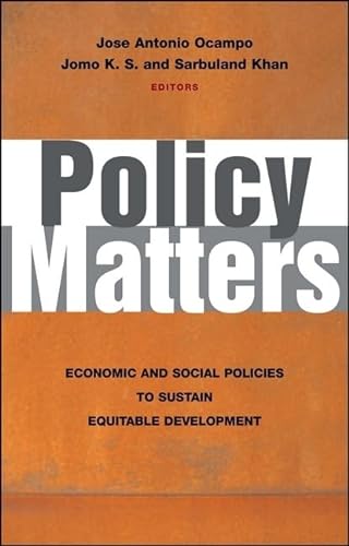 9781842778357: Policy Matters: Economic and Social Policies to Sustain Equitable Development