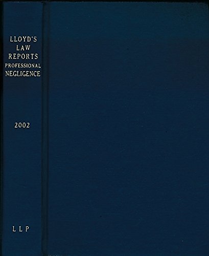 9781843112174: Lloyd's Law Reports: Professional Negligence 2002
