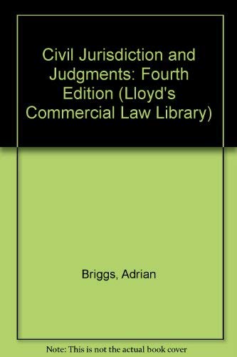 9781843114253: Civil Jurisdiction and Judgments (Lloyd's Commercial Law Library)