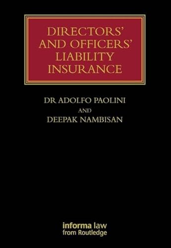 9781843116301: Directors' and Officers' Liability Insurance (Lloyd's Insurance Law Library)