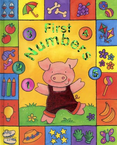Stock image for Sparkly Learning: First Numbers: Learn about numbers in lively pictures, in a chunky boardbook format with sparkly foil detail throughout for sale by Calamity Books