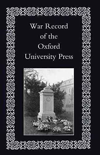 Stock image for War Record of the University Press, Oxford for sale by Chiron Media
