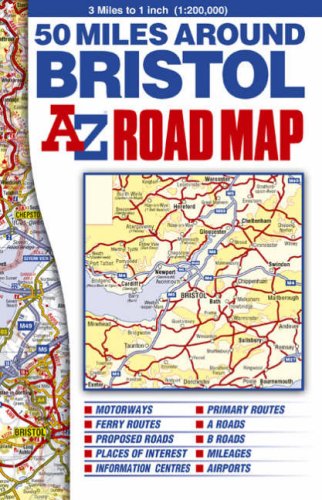 9781843482239: 50 Miles Around Bristol Road Map (A-Z Road Maps & Atlases)