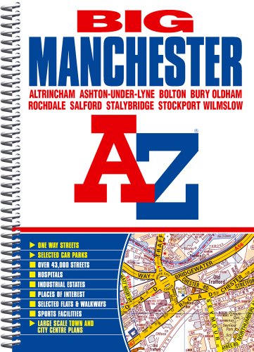 Stock image for A-Z Big Manchester Street Atlas (Spiral) for sale by AwesomeBooks