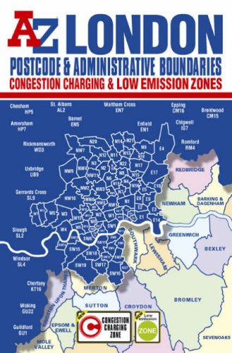 London Postcode and Administrative Boundaries Map - Geographers' A-Z Map Company