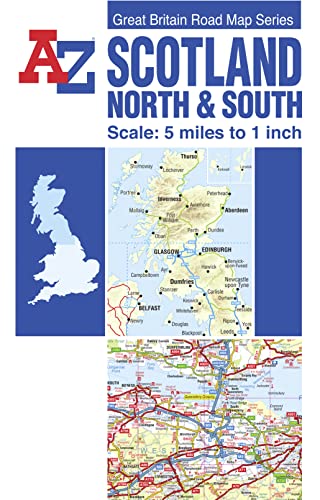 Imagen de archivo de SCOTLAND A-Z ROAD MAP (REVERSIBLE) [New 30th edition] a la venta por WorldofBooks