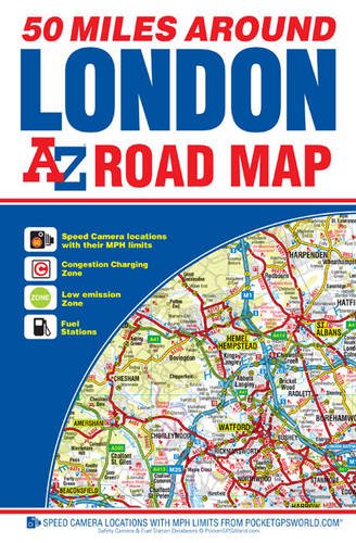 Beispielbild fr 50 Miles Around London Road Map (A-Z Road Map) zum Verkauf von WorldofBooks