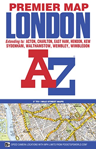 9781843488873: London A-Z Premier Map (A-Z Premier Street Maps)