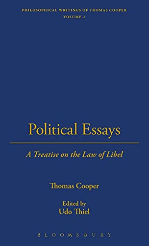 Political Essays (Thoemmes Library of American Thought) (9781843716006) by Cooper, Thomas