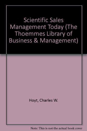 Beispielbild fr Scientific Sales Management Today (Foundations of Modern Management, Marketing, Vol 3) zum Verkauf von Zubal-Books, Since 1961