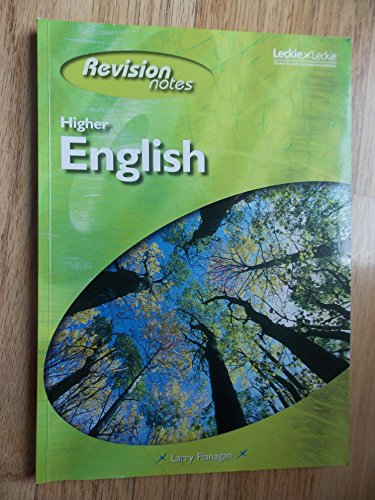 9781843722830: HIGHER ENGLISH REVISION NOTES (Leckie)
