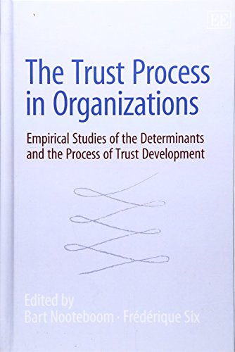 Imagen de archivo de The Trust Process in Organizations: Empirical Studies of the Determinants and the Process of Trust Development a la venta por Saul54