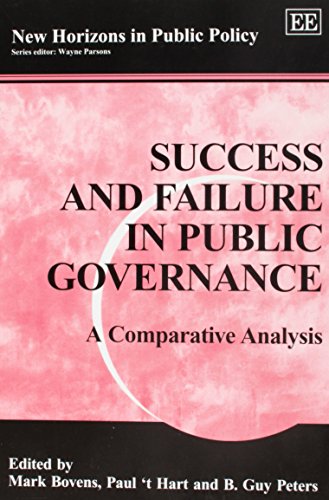 Beispielbild fr Success and Failure in Public Governance: A Comparative Analysis (New Horizons in Public Policy Series) zum Verkauf von Anybook.com