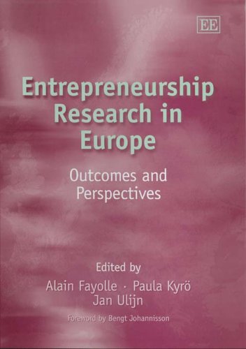 Beispielbild fr Entrepreneurship Research In Europe: Outcomes And Perspectives zum Verkauf von medimops