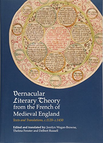 Beispielbild fr Vernacular Literary Theory from the French of Medieval England zum Verkauf von Blackwell's