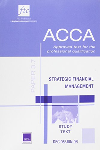 Imagen de archivo de ACCA 3.7: Strategic Financial Management (Acca Study Text) a la venta por WorldofBooks