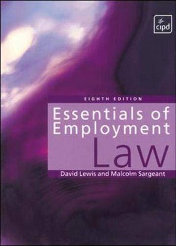Beispielbild fr Essentials of Employment Law zum Verkauf von Reuseabook
