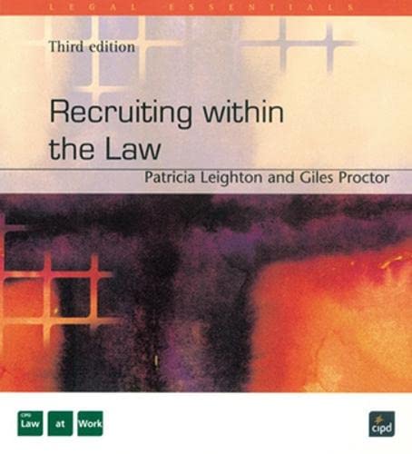 Stock image for Recruiting Within the Law for sale by Phatpocket Limited