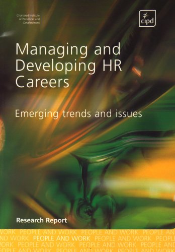 Imagen de archivo de Managing and Developing Hr Careers: Emerging Trends and Issues. Research Report. a la venta por Anybook.com