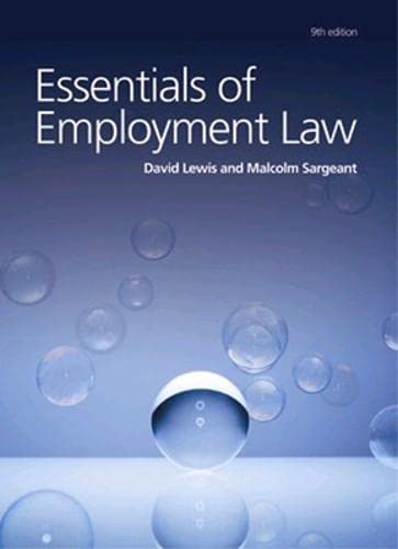 9781843981626: Essentials of Employment Law (UK PROFESSIONAL BUSINESS Management / Business)