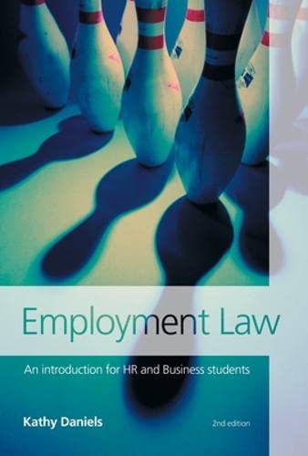 Imagen de archivo de Employment Law : An Introduction for HR and Business Students a la venta por Better World Books Ltd