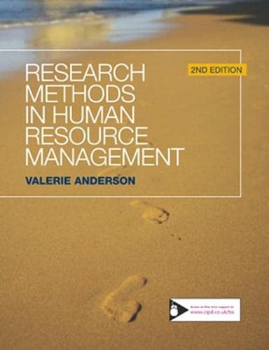 Beispielbild fr Research Methods in Human Resource Management zum Verkauf von Better World Books