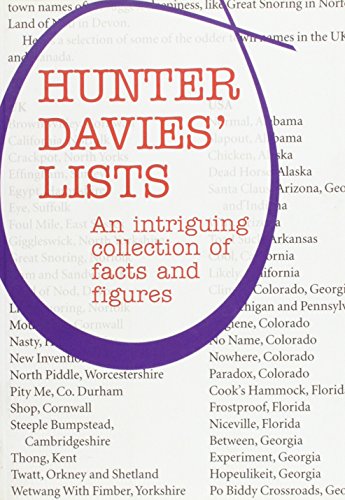 Imagen de archivo de Hunter Davies' Lists: An Intriguing Collection of Facts and Figures a la venta por WorldofBooks