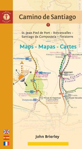 9781844095995: Camino de Santiago. Mapas, Maps, Cartes. St Jean, Roncesvalles, Santiago, Finisterre. Camino francs. Espaol, English, Franais. Camino Guides.: St. ... - Santiago de Compostela - Finisterre
