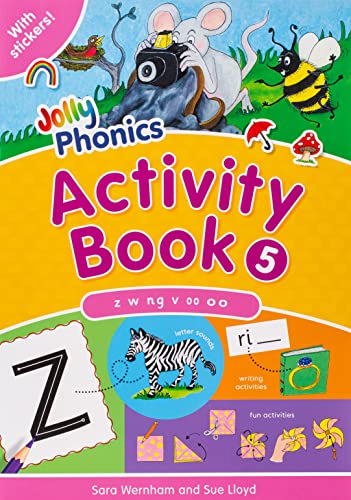 9781844141579: Jolly Phonics Activity Book 5z, W, Ng, V, Oo, Oo