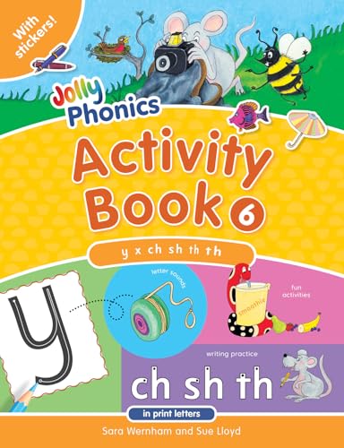 Jolly Phonics Activity Book 6: In Print Letters (American English Edition) (Jolly Phonics Activity Books, Set 1-7)