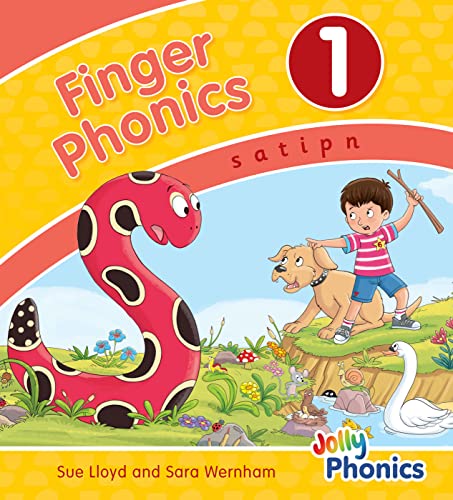 Stock image for Finger Phonics Book 1: in Precursive Letters (British English edition) (Jolly Phonics: Finger Phonics) for sale by Revaluation Books