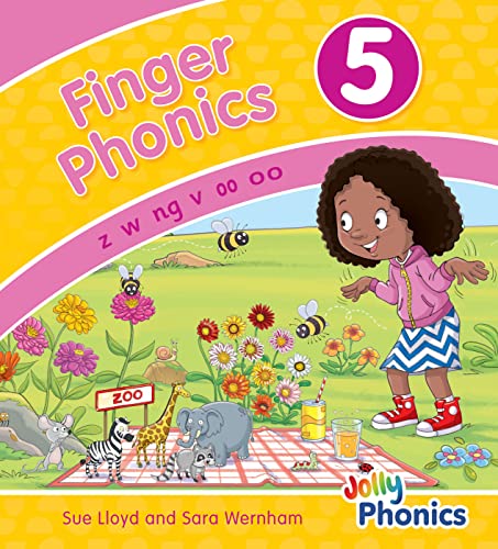 Stock image for Finger Phonics Book 5: in Precursive Letters (British English edition) (Jolly Phonics: Finger Phonics) for sale by Revaluation Books