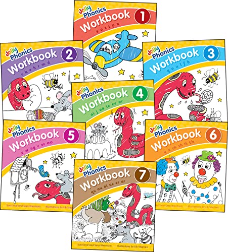 9781844146581: Jolly Phonics Workbooks 1-7: in Precursive Letters (British English edition)