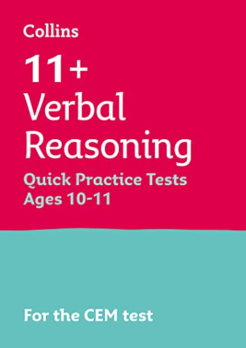 9781844198948: 11+ Verbal Reasoning Quick Practice Tests Age 10-11 (Year 6): For the 2025 CEM Tests (Collins 11+ Practice)