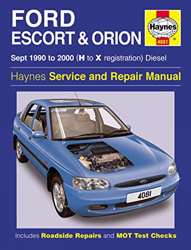 9781844250813: Ford Escort & Orion Diesel (Sept 90 - 00) Haynes Repair Manual (Service & repair manuals)