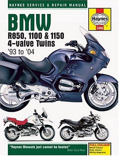 BMW R850, 1100 & 1150 4 Valvetwins 1993-2004 (Haynes Service And Repair Manual) (9781844251544) by Haynes