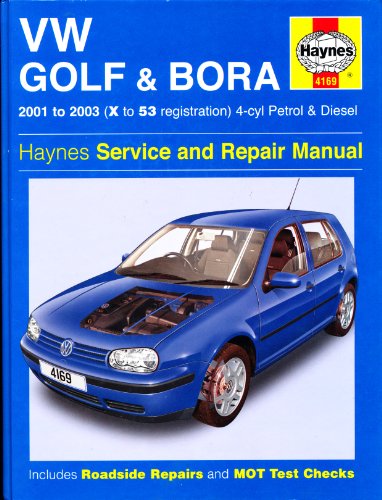 Stock image for VW Golf and Bora 4-cyl Petrol and Diesel Service and Repair Manual: 2001-2003 (Haynes Service and Repair Manuals) for sale by Greener Books