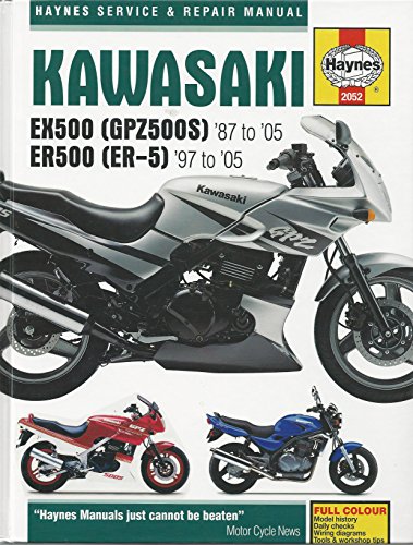 Stock image for Kawasaki EX500 (GPZ500S) and ER500 (ER-5) Service and Repair Manual: 1987 to 2005 (Haynes Service and Repair Manuals) for sale by steve porter books