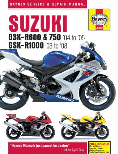 9781844253821: Suzuki GSX-R600 (04 On) GSX750 (04 On) and GSX-R1000 (03 On) Service and Repair Manual