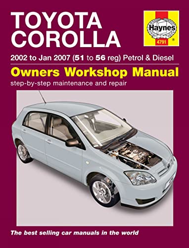 Stock image for Toyota Corolla Petrol & Diesel (02 - Jan 07) Haynes Repair Manual for sale by WorldofBooks