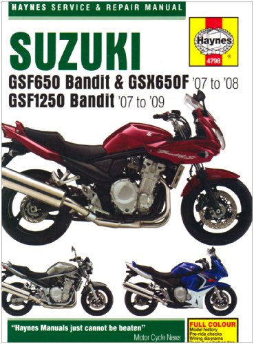 Stock image for Suzuki GSF650/1250 Bandit and GSX650Fservice and Repair Manual: 2007 to 2009 (Haynes Service and Repair Manuals) for sale by WorldofBooks