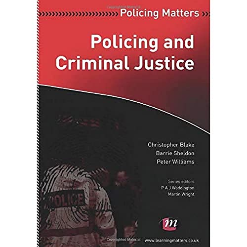 Beispielbild fr Policing and Criminal Justice zum Verkauf von Better World Books