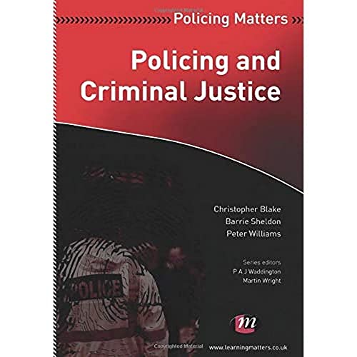 Stock image for Policing and Criminal Justice for sale by Better World Books